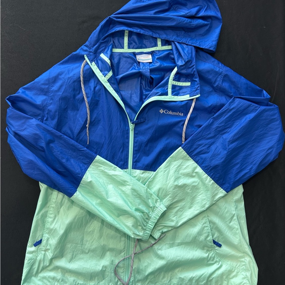 Columbia Blue and Mint Fleece Jacket XL